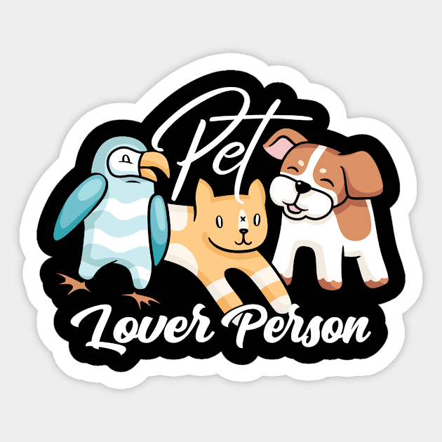 Pet lover dog cat bird Sticker by HBfunshirts